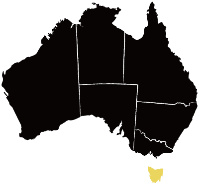 タスマニア州の地図