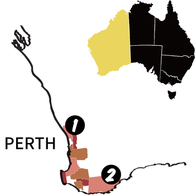 西オーストラリア州の地図