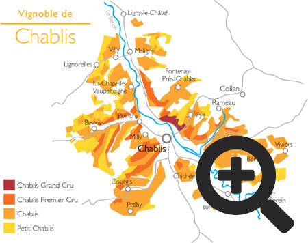 シャブリ地区の格付けマップ