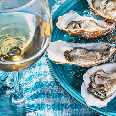 白ワインと牡蠣