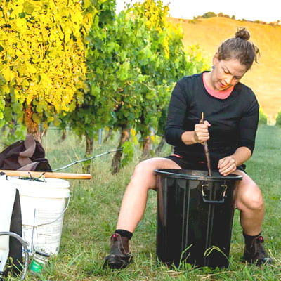 アムワーズで働くオーナー兼ワインメーカーのエイミー・ファーンズワース