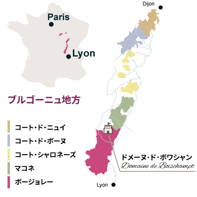 ドメーヌ ド ボワシャンのがある場所（地図）
