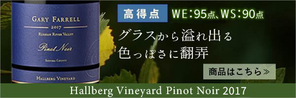 グラスから溢れ出る色っぽさに翻弄：ホールバーグ ヴィンヤード ピノ ノワール[2017]