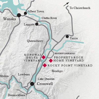 プロフェッツ・ロックの畑がある地図