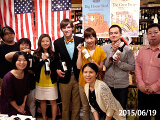 2015年6月19日スターレーンからスターレーン/ディアバーグ　ワインメーカー タイラー・トーマス氏とオーナーご子息の奥様でセールスマネージャーのジャミン・ディアバーグ氏がWassy'sにご来店いただきました♪